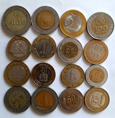 Collection of 16 Bimetallic Coins @ 700