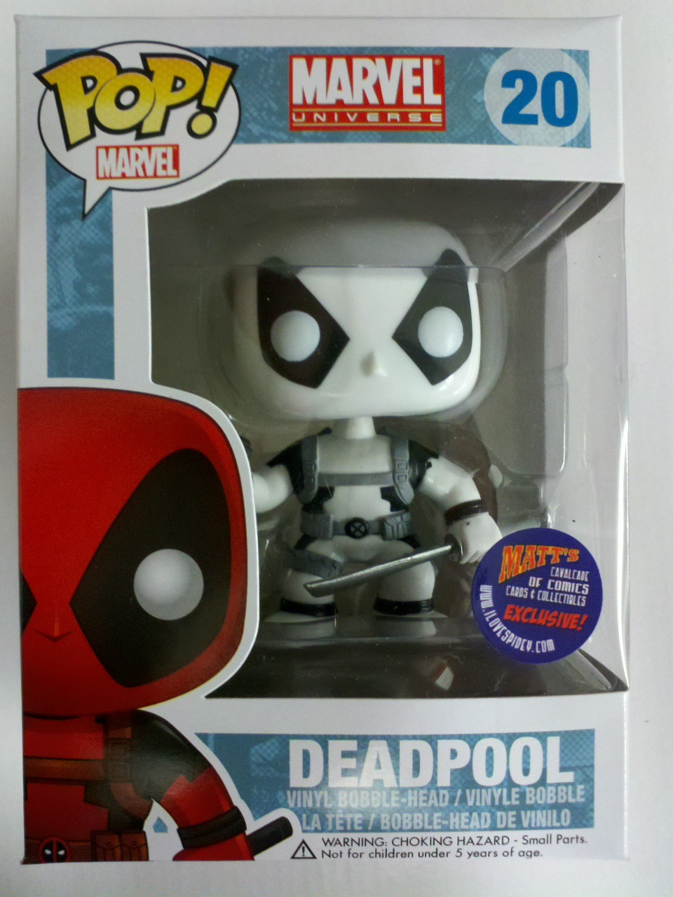 Pop Deadpool Black And White Glow In The Dark Black And White