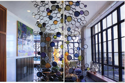 Living Room Dividers on Living Area From The Study In This Beautiful Apartment In Manhattan