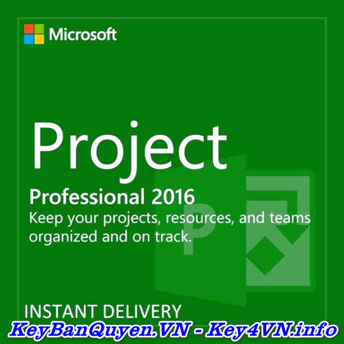 Bán key bản quyền Project Professional 2016 Full 32 và 64 Bit .