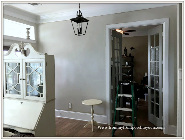 French Country Farmhouse Foyer-Makeover-Agreeable Gray-Shiplap-From My Front Porch To Yours
