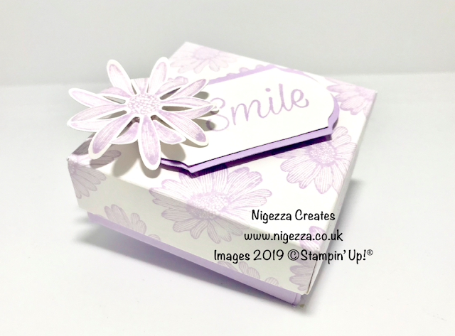 Nigezza Creates. Stampin' Up!  Daisy Lane Hand Stamped Gift Box 
