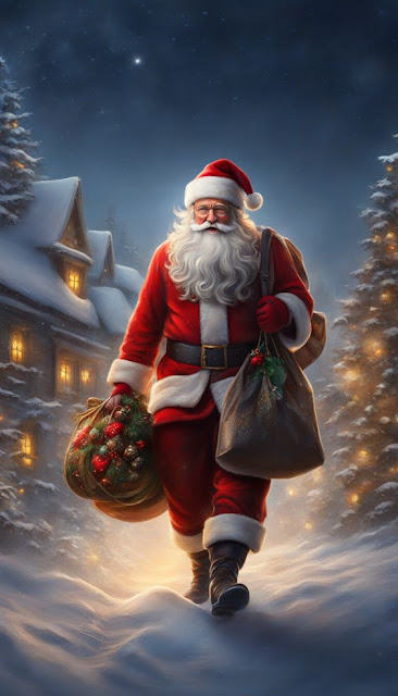 Christmas Wallpaper Santa Claus 2024