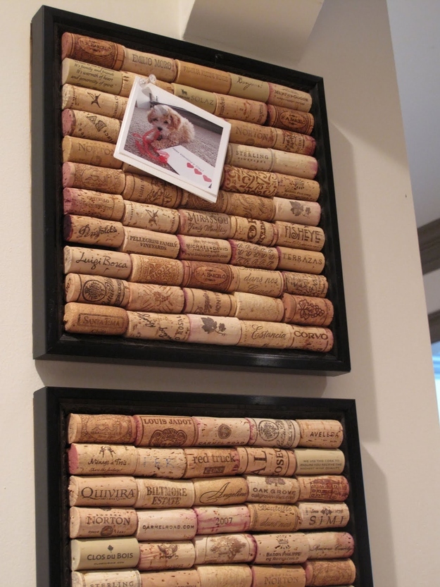 Make a cork bulletin board