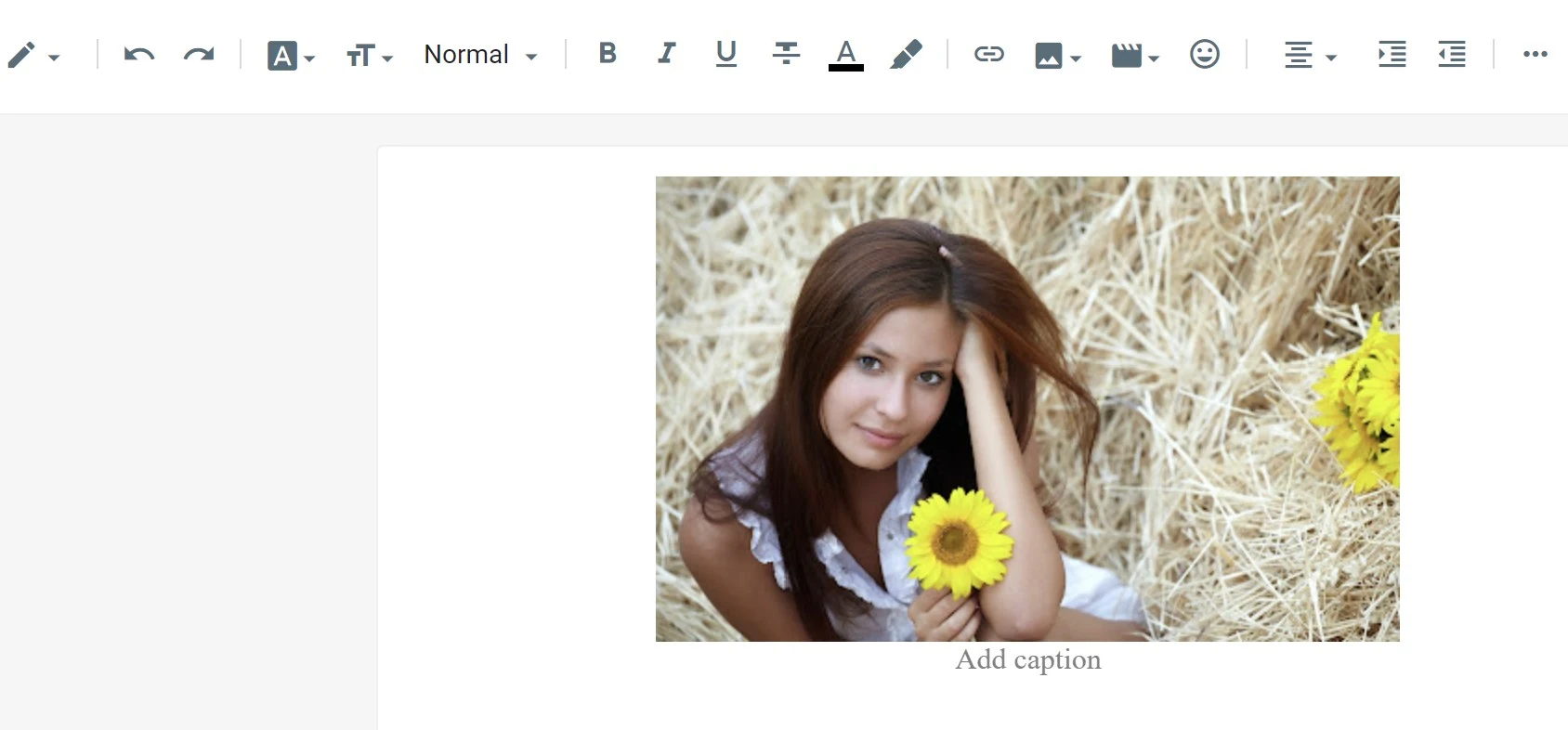 How to add captions to photos
