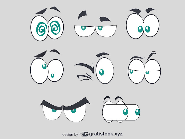 Free Download PNG Of Comic Style Eyes Set
