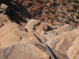 The first rappel