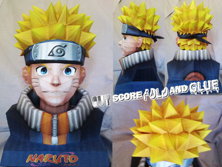 Naruto Uzamaki Papercraft Bust