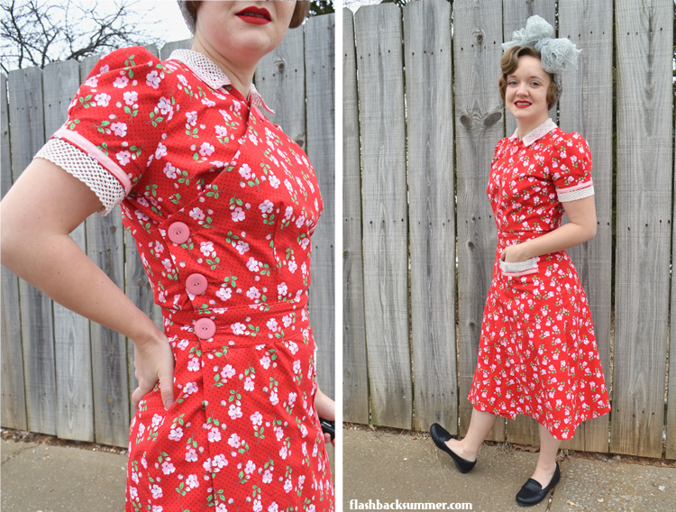 Flashback Summer: Early 1940s Valentine's House Dress