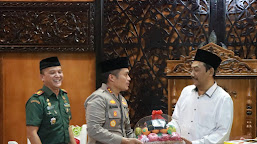 Kapolres Nganjuk bersama Dandim 0810 Nganjuk dan Kajari Nganjuk Jalin Silaturahmi Sambangi Beberapa Ponpes