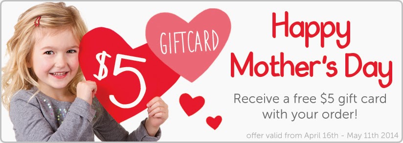 Oliver's Labels Mother's Day promotion - FREE $5 gift card with every order until May 11, 2014