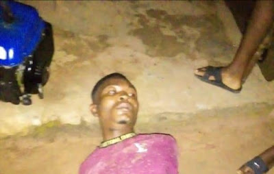 Thief Terrorising Students In Nekede Caught Stealing Generator, Tied Like A Goat (Photos)