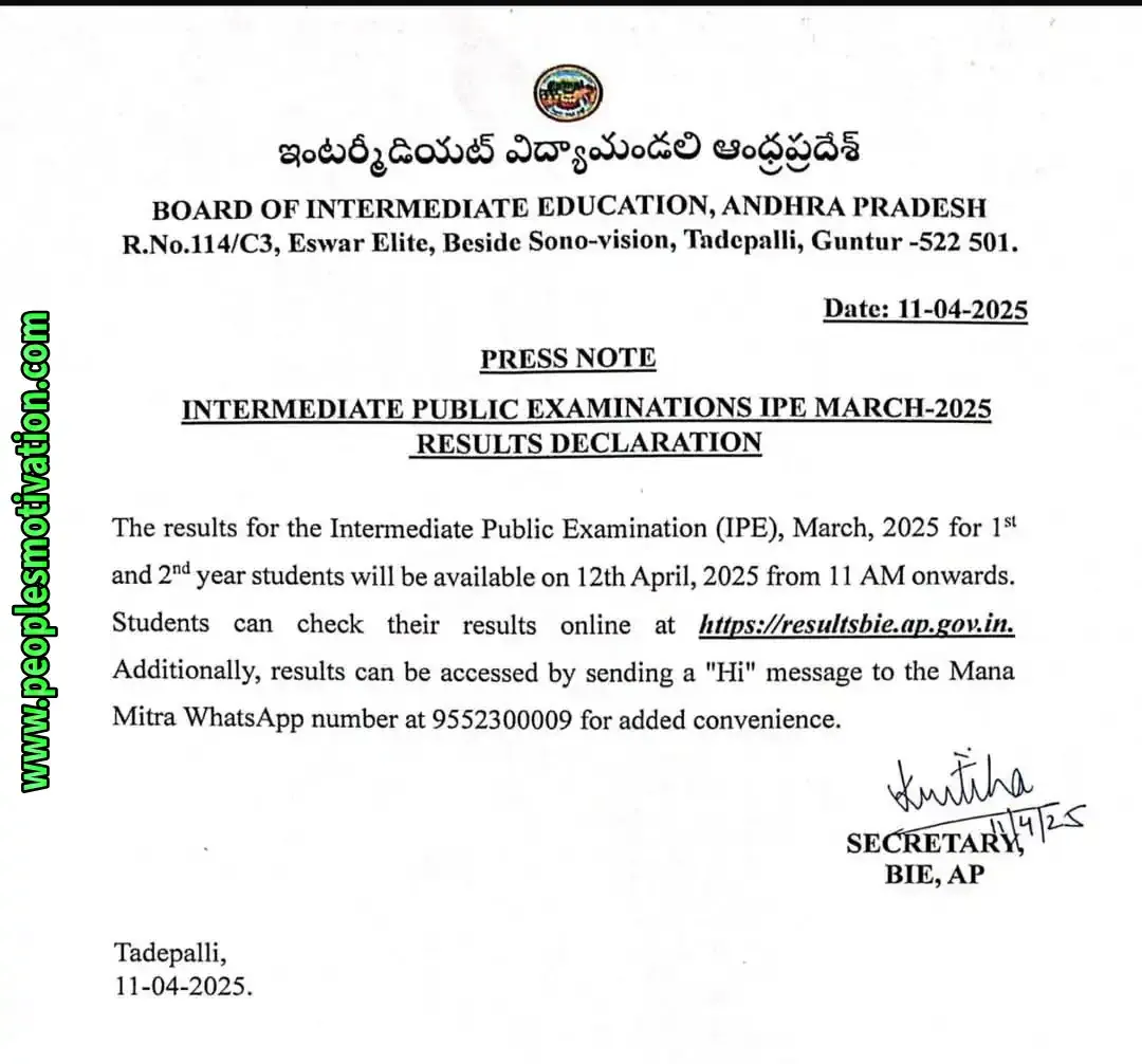 resultsbie.ap.gov.in INTERMEDIATE RESULTS 2025 AP INTERMEDIATE RESULTS DATE AP INTERMEDIATE RESULTS ON APRIL 12 INTERMEDIATE RESULTS UPDATE AP INTERME