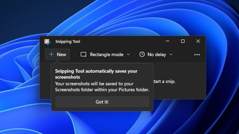 Windows 11 Snipping Tool automatically save screenshots