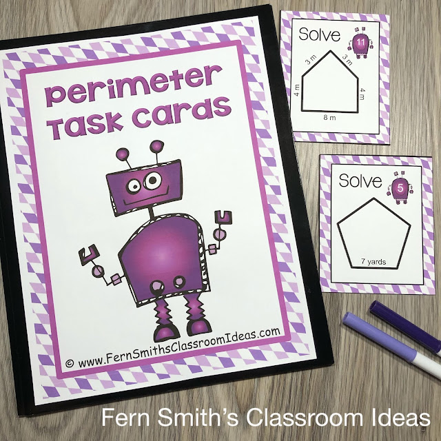 Click Here to Download This Finding the Perimeter Center Games, Task Cards, and Printable Worksheets Math Center Resource for Your Classroom Today!