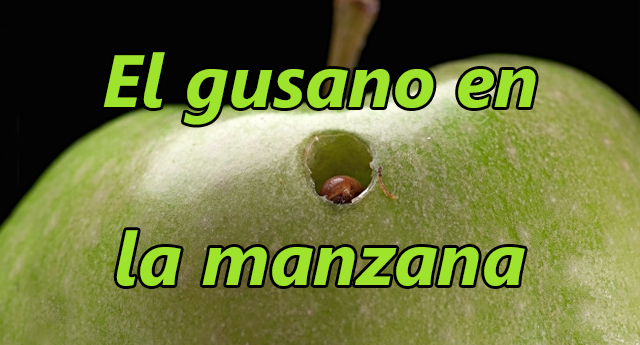 El gusano en la manzana