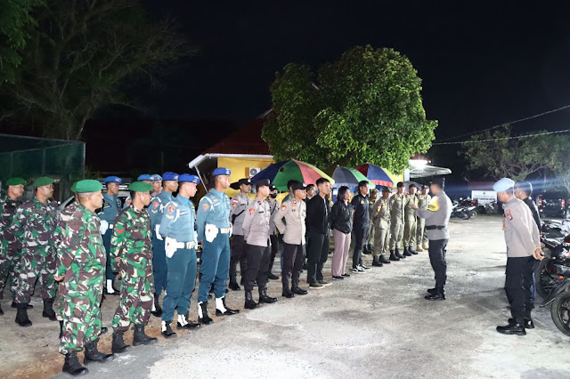 Kapolres Lingga Pimpin Patroli Skala Besar Gabungan TNI Polri