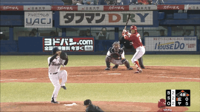 Gif 広島 梵 2号スリーランホームラン 野球まとめに自信ニキ