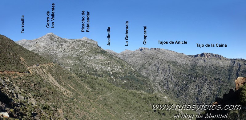 Colada del Tejo - Cerro Estepilar - Cerro del Pilar - Cerro de los Valientes - Picaho de Fatalandar