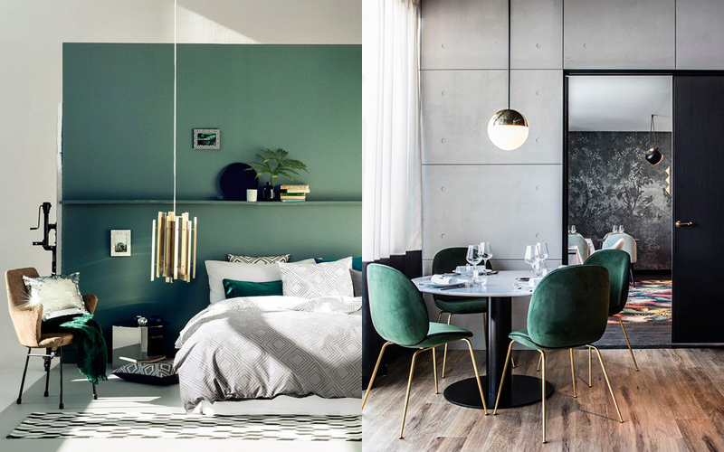 Falling For Green Interiors