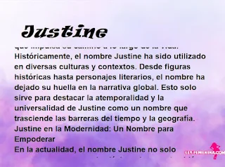 ▷ Significado del nombre Justine (✔)