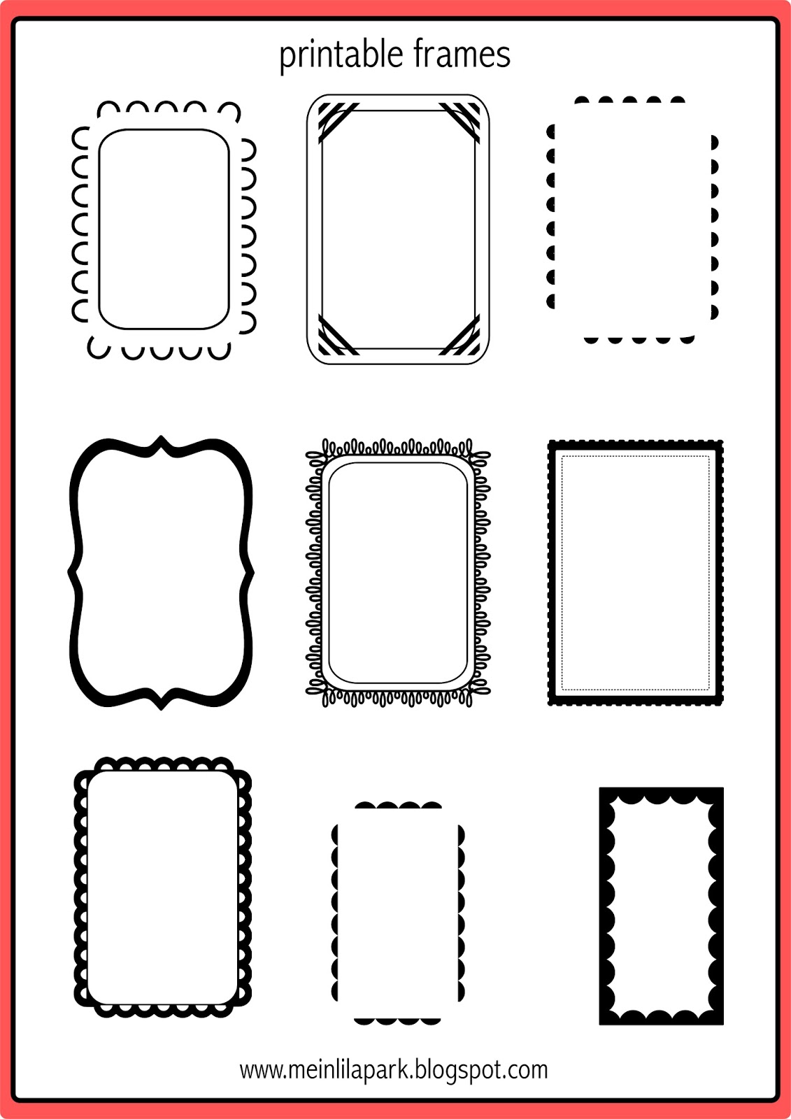 Free printable doodle frames - bullet journal template - freebie