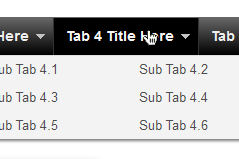 Horizontal menu with sub-tabs in two columns for Blogger