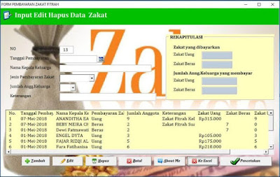 Download Gratis Aplikasi Zakat Fitrah Berbasis Excel
