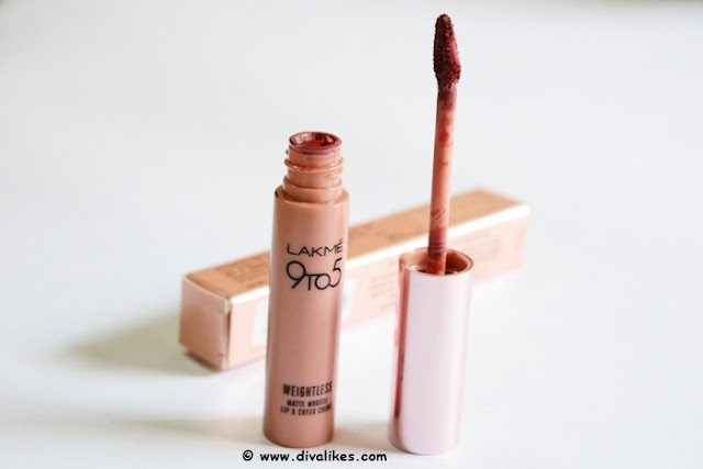 Lakme 9 to 5 Coffee Lite Weightless Matte Lip and Cheek Color Coffee Lite