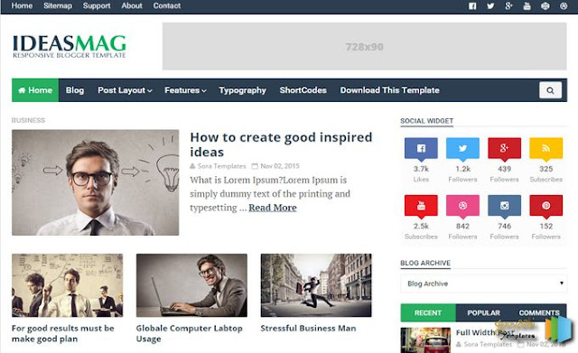 Ideas Mag Free Blogger Template