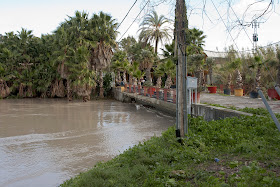 Caudal del arroyo en las inundaciones de febrero de 2010.