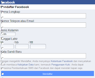 Membuat Akun Facebook Baru