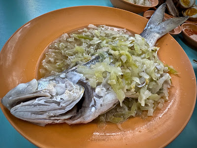 Teo Heng Porridge Stall, steamed threadfin
