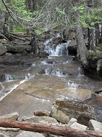 Eagle Cascade upper falls between Cadillac Mtn and Eagle Lake in Acadia Maine