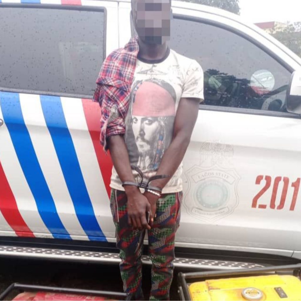 Ex-convict with stolen generators is detained by Lagos police