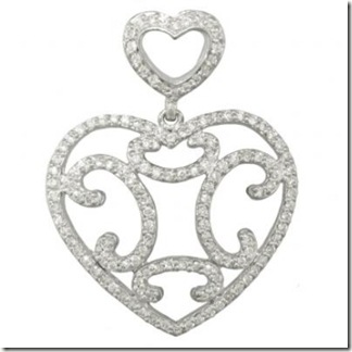 diamond heart pendant