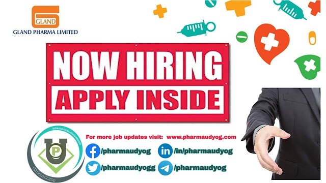 Gland Pharma | Walk-in Interview for Production Department on 31st March 2023