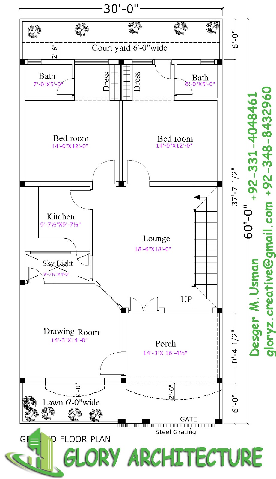  House  Plan  for 25 Feet by 52 Feet plot Plot Size 144 