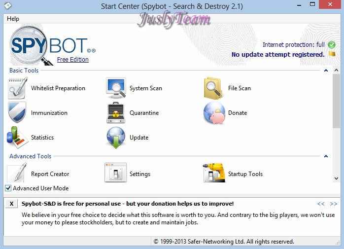 FREE SPYBOT SEARCH AND DESTROY FOR WINDOWS XP