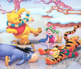 pooh christmas fun wallpaper