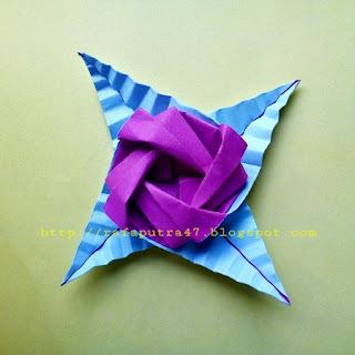 Origami bunga mawar cantik