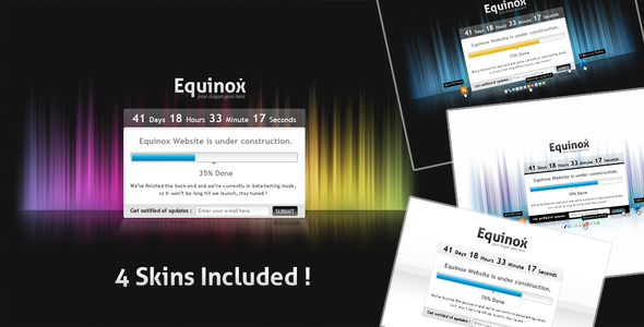 Coming Soon Under Construction 02 4 Skins - ThemeForest Item for Sale