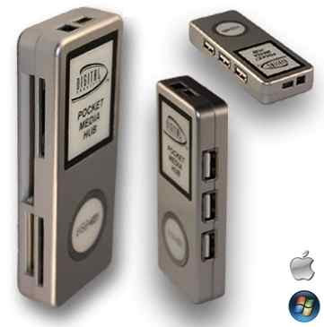 Mobility Pocket Mini 3 Port USB 2.0 Hi-Speed Hub