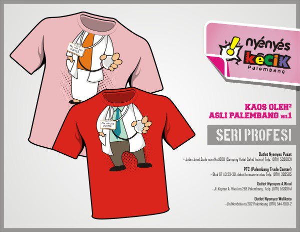 Konsep Populer Kaos Palembang, Sablon Satuan