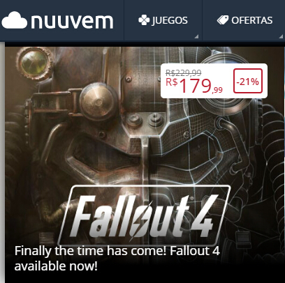 Fallout 4 más barato en Nuuvem con VPN