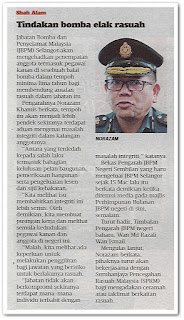 Tindakan bomba elak rasuah - Keratan akhbar Harian Metro 5 April 2019