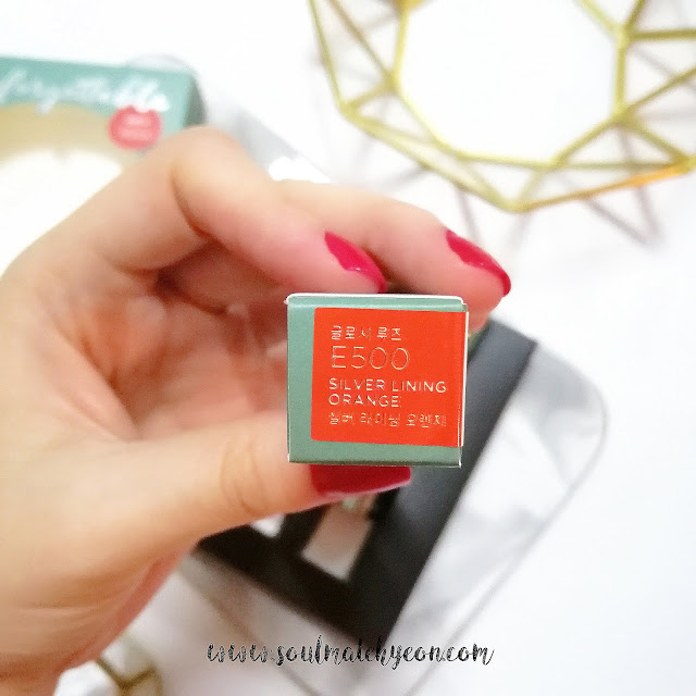 Review; Forencos' Unforgettable Mellifluous Glossy Rouge E500 SILVER LINING ORANGE