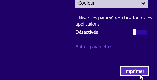 capture d'écran Windows 8