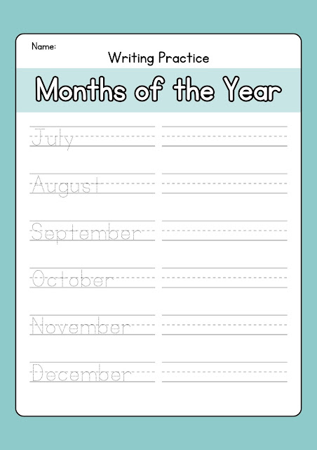Nursery English Practice Worksheet