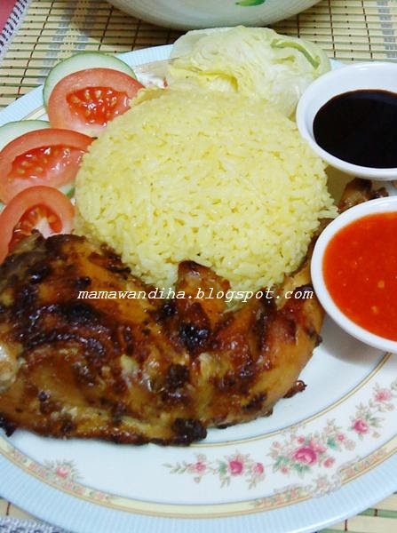 Dari Dapur MaDiHaA: Nasi Ayam Panggang Bercajun